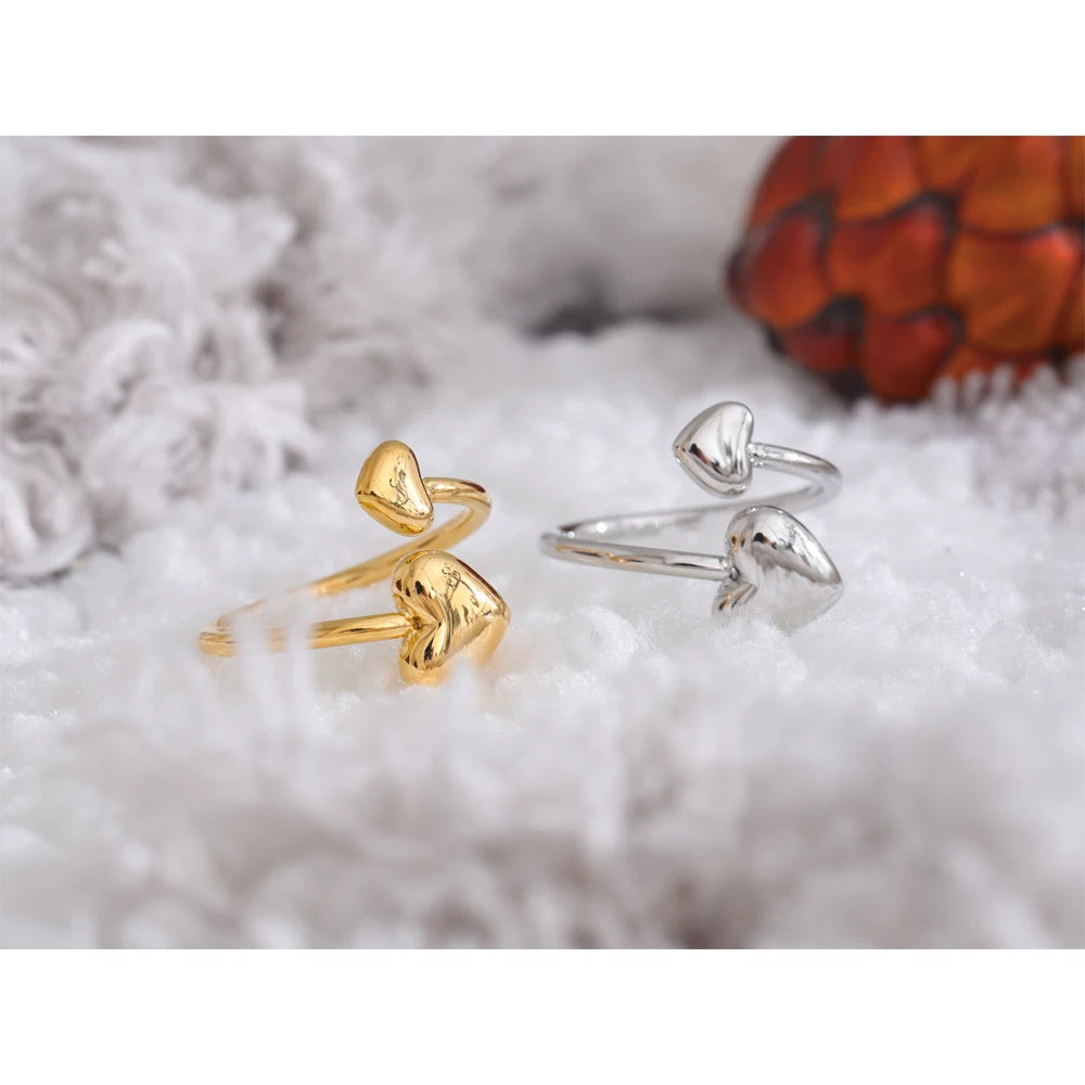 Gold and silver minimalist open rings